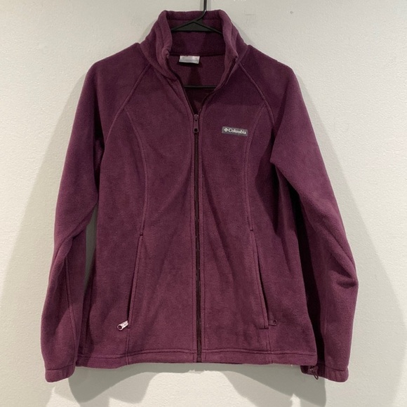 Columbia Jackets & Blazers - Columbia Dark Purple Zip-Up Jacket - Fleece - Very Soft - Size Small